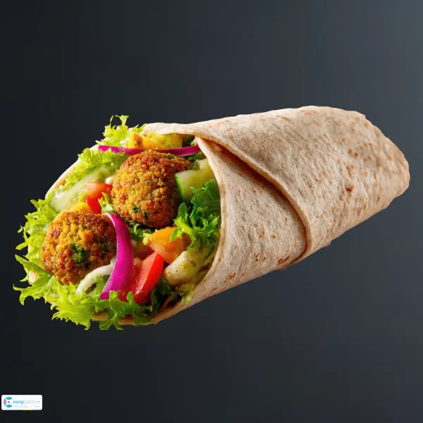 Falafelrulle med färska grönsaker